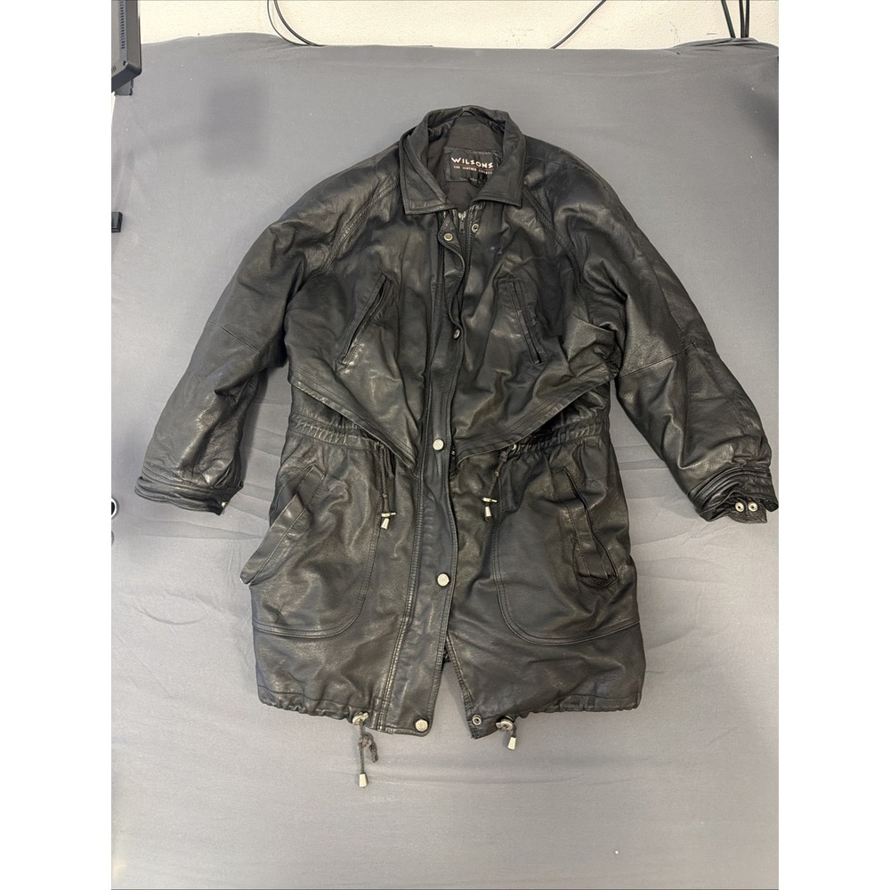 vintage black leather jacket from Wilsons Leather Large